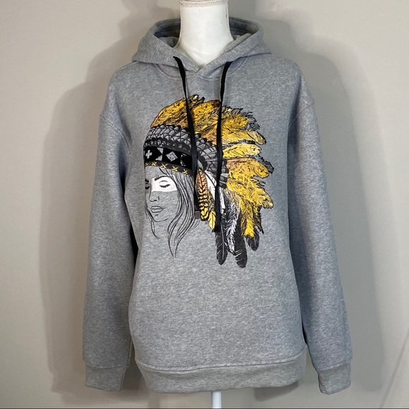 native print hoodie